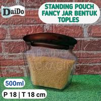 Gambar kemasan fancy jar 500gr | plastik klip standing pouch model toples dari DAIDO SURABAYA undefined 1 Tokopedia