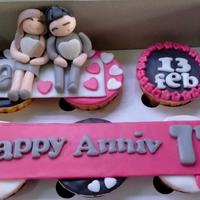 Gambar cup cake anniversary custom dari chars cake shop undefined 1 Tokopedia