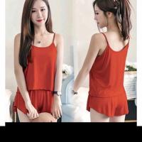Gambar jeso setelan baju tidur korea sexy bahan import sutra adem lembut - Hitam dari jeso grosir undefined 4 Tokopedia