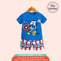 Gambar SETELAN BAJU TIDUR ANAK LAKI-LAKI IMPORT PENDEK CAPTAIN A ELYSIAN - CAPTAIN A PDK, Size 55 dari elysianindonesia undefined 3 Tokopedia