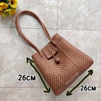 Gambar Tas Wanita Murah/ Tas Anyaman Plastik Premium Cindy Full 2 Line - Peach dari Vievie_shopp undefined 4 Tokopedia