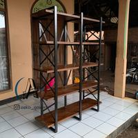 Gambar Custom order rak jati industrial vintage/rak buku minimalis ibu Ikrima dari azka4store undefined 5 Tokopedia