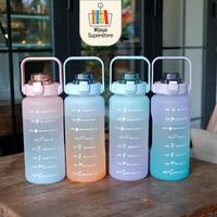 Gambar Botol Minum Pelangi Motivasi 2 Liter - Botol Korea Viral Jumbo Besar - BLUE dari Wijaya Superstore undefined 1 Tokopedia