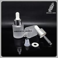 Gambar Botol kaca serum clear frosted bahu datar 20ml pipet ring silver dari aneka.botol.jakarta undefined 2 Tokopedia