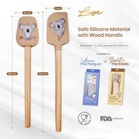 Gambar Lisse Spatula Silicone Gagang Kayu Silikon Isi 2pcs - Scralett Koala dari Trinity Kitchen undefined 5 Tokopedia