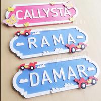 Gambar CUSTOM Papan Nama Pintu Kamar Karakter Kayu Dekorasi Kamar Anak Hadiah - Kecil 10x23cm, AirPlane dari Wooby Decor undefined 1 Tokopedia