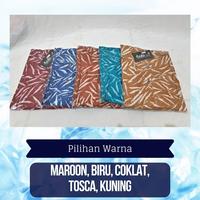Gambar Setelan Celana Pendek - Blarak Daun Palem | Rayon Adem | Hotpant Murah - Kuning dari Rama dan Adika Batik undefined 3 Tokopedia
