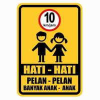 Gambar Rambu Hati - Hati Pelan Pelan Banyak Anak Anak Ukuran 50x60cm. dari Jual Rambu Lalu Lintas dan K3 undefined 2 Tokopedia