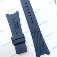 Gambar Tali strap jam tangan Patek Philippe karet Rubber pria watch philipe - Hitam dari HKR Store undefined 2 Tokopedia
