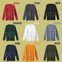 Gambar KAOS POLOS TANGAN RIB LENGAN PANJANG KATUN COMBED 30S PRIA WANITA - PUTIH (KAOS PJ), S dari DELDICK OLSHOP undefined 3 Tokopedia