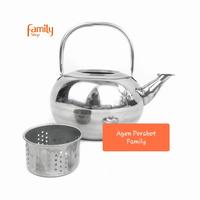 Gambar Teko Ceret Kettle Stainless Bulat 16 cm Ketel Pemanas Air Teh Kopi 2Lt dari Agen Family Perabot undefined 2 Tokopedia