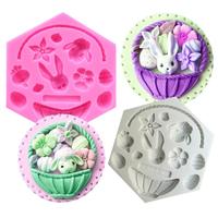 Gambar Cetakan Silikon Fondant Easter Basket Mini Cake Decoration - Putih dari Crazie Bakers Baking Tools undefined 2 Tokopedia