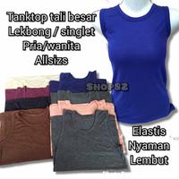 Gambar 3 tangtop tanktop tengtop tank top kaos dalam singlet Gym olahraga perempuan wanita pria cewek cowok dewasa remaja size M L XL Fit XXL ukuran polos murah you can see tali besar slim fit soft spandex katun rayon elastis - Allsize, Random, 3pcs dari gelmo undefined 1 Tokopedia