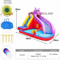 Gambar Inflatable bouncy castle balloon bouncer / mainan istana balon Hippo dari Bakul Unik Import undefined 2 Tokopedia