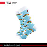 Gambar CoolDeSocks Original | Kaos Kaki Motif - Cloud Rainbows Baby Blue dari CoolDeSocks undefined 2 Tokopedia