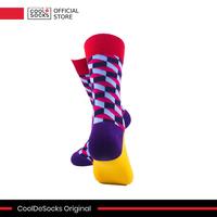 Gambar CoolDeSocks Original | Kaos Kaki Motif - 3D Cubes Colorful Purple dari CoolDeSocks undefined 3 Tokopedia