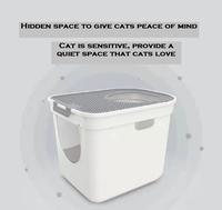Gambar HiDream Meifu Rubik's Cube Top Entry Cat Litter Box Bak Pasir Kucing - PINK, L dari HiDream Pet undefined 2 Tokopedia