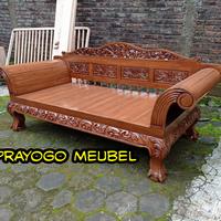 Gambar Kursi Risban Antik Kayu Jati Jumbo Bangku Teras Madura RuangTamu Murah - sudah warna dari Prayogo meubel undefined 2 Tokopedia
