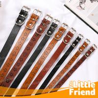 Gambar Kalung Leher Collar Anjing Kucing Kulit PU Leather HOT STAR STAMPING - S - 1.5cm, Hitam dari The Little Friend undefined 4 Tokopedia