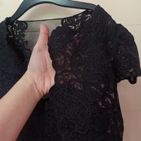 Gambar baju blouse top wanita hitam brukat bordir free inner Gather Beauty dari Kellyn Shopaholics undefined 5 Tokopedia
