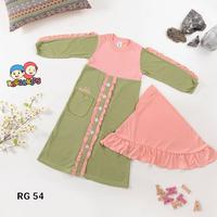 Gambar Baju Lebaran Keluarga Raggakids Gamis Koko bahan Kaos RG 54 Hijau - XS, Koko Anak dari Safinahstore undefined 2 Tokopedia