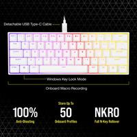 Gambar Corsair K65 RGB MINI 60% Mechanical Gaming Keyboard K 65 - White, CherryMxSpeed dari Dunia Mas Computer undefined 4 Tokopedia