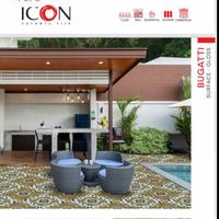 Gambar Keramik Lantai Motif Rumput Glossy Icon Bugatti 40x40 - Cokelat dari Home Material Official undefined 2 Tokopedia