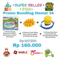 Gambar BUNDLING 34 Kolam Bestway 122 1x + Bebek Vinyl Baby 1x + P.Injak 1x dari Super Seller Star Plus undefined 1 Tokopedia