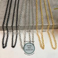 Gambar RANTAI nikel 0,9mm NURI GOLD SILVER HITAM HARGA PER METER kuat & tebal - gold dari gelangbatu undefined 1 Tokopedia
