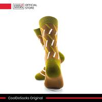 Gambar CoolDeSocks Original | Kaos Kaki Fashion - Retro Pattern - Brown dari CoolDeSocks undefined 4 Tokopedia