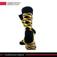 Gambar CoolDeSocks Original | Kaos Kaki Fashion - 3D Cubes Colorful Orange dari CoolDeSocks undefined 3 Tokopedia