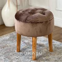 Gambar Kokayu - Kursi Kecil Stool Bulat Minimalis Kaki 4 Kayu Empuk & Nyaman dari kokayu furniture undefined 1 Tokopedia