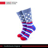 Gambar CoolDeSocks Original | Kaos Kaki Motif - Striped Dot - Grey dari CoolDeSocks undefined 1 Tokopedia