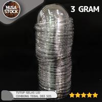Gambar TUTUP GELAS PLASTIK CUP CEMBUNG DOME LID TEBAL DB 50 PC PET STARINDO dari Nusa Stock undefined 5 Tokopedia