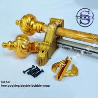 Gambar Batang Besi Gorden Full Set Ukuran 110cm - 2 Meter (Tanpa Batang - NB Gold, 150cm dari KiranAlya2 undefined 1 Tokopedia