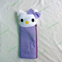 Gambar tempat pensil karakter HELLO KITTY dari bahan kain flanel - ungu muda dari Inas Kitchen undefined 3 Tokopedia