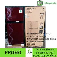Gambar KULKAS SHARP 2 PINTU SJ197 ND VP/VB TANPA BUNGA ES LOW WATT dari Tumi Electronics undefined 3 Tokopedia