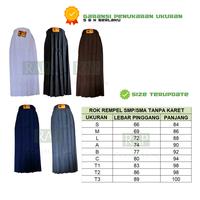 Gambar SERAGAM SEKOLAH-Rok panjang rempel SMP SMA Abu Biru Coklat Hitam Putih - Putih, A dari byrapcollection undefined 1 Tokopedia