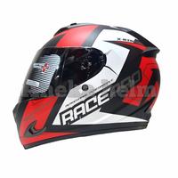 Gambar helm gm race pro x ride | helm fullface single visor smoke - black red doff, M dari Aneka helmet undefined 1 Tokopedia
