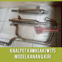 Gambar Knalpot Kawasaki W175 caferacer Model Kanan Kiri full sett dari SNIPERKNALPOT undefined 1 Tokopedia