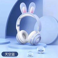 Gambar Headset Anak Bluetooth Wireless Telinga Kelinci Lucu Headphone Pink - Putih dari NFAR Electronic undefined 2 Tokopedia