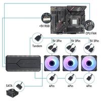 Gambar darkFlash Infinity 8 ARGB PWM 5in1 Pack - 120mm ARGB 5v Fan Cooler - Black Edition dari Duta Mandiri Infokom undefined 4 Tokopedia