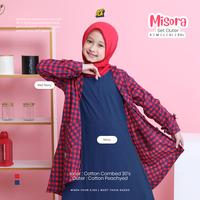 Gambar Setelan Outer anak perempuan remaja Gamis + Outer Kotak / Outwear Anak - Biru Pink, XXL dari Isana_id undefined 3 Tokopedia