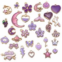 Gambar Enamel Liontin Charm Mix Bahan Aksesoris Kalung Gelang Anting Ungu dari Broadway Style undefined 5 Tokopedia