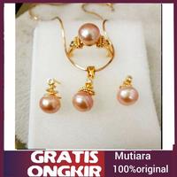 Gambar Set Kalung Anting Cincin Mutiara Lombok Asli Perhiasan Mutiara - salem dari kilaumutiaralombok undefined 3 Tokopedia