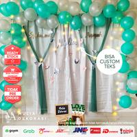 Gambar Dekorasi Backdrop Aqiqah Khitan Syukuran 4 7 Bulan Ultah Paket N Balon - Merah dari Mulia Dekorasi undefined 3 Tokopedia