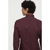 Gambar KEMEJA Kerja Kantor HnMEasy Iron Slim Fit Shirt Maroon Original - XS dari StarplasticsJTW undefined 5 Tokopedia