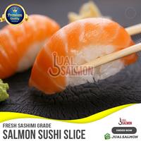 Gambar Salmon Belly Sushi cut Slice - Salmon Sushi Sashimi Grade Free Soyu - 1 kg dari Jual Salmon Segar undefined 4 Tokopedia
