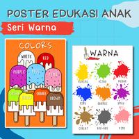 Gambar POSTER BELAJAR EDUKASI ANAK SERI WARNA TIPE 02 - Putih dari Zain Studio Design undefined 2 Tokopedia