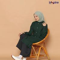 Gambar Inspire Tunik ITu 45 Warna Hijau Tua Blouse Atasan Kemeja Kerja Formal dari Hibban Online Shop undefined 3 Tokopedia